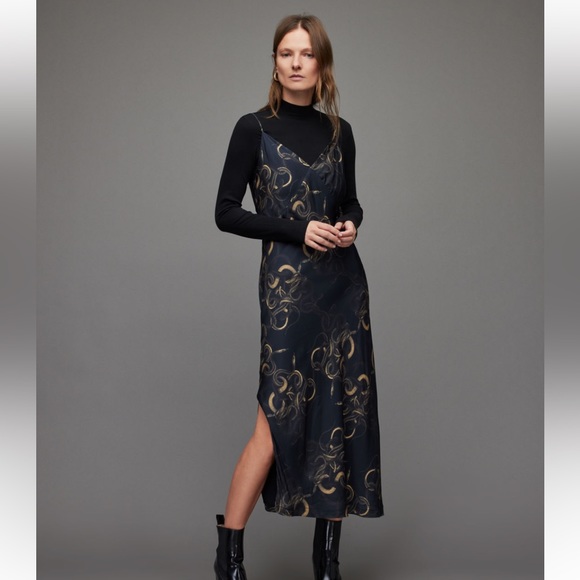 ALL SAINTS Melody Tempest Midi Dress - Picture 4 of 6